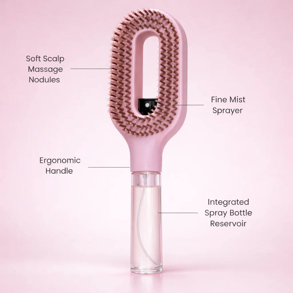 GlamBrush™ — Brush & Hydrate in One Step
